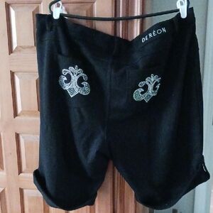 Dereon Black Shorts with Silver Accents